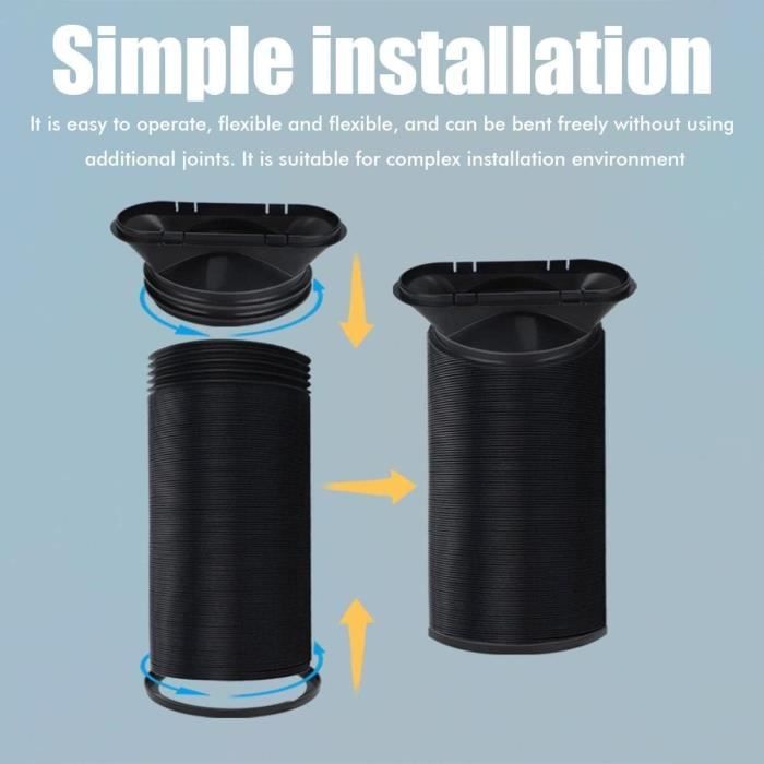 Tuyau D'évacuation D'air 130 Mm JVJ - 1,5 M, Pour Climatiseur Mobile, Sèche-linge, Hotte