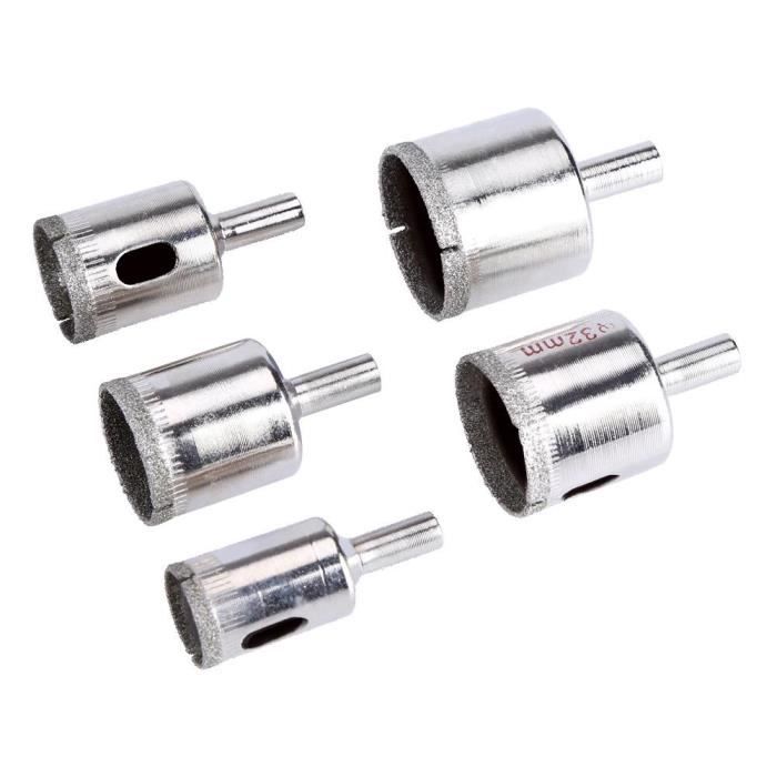Kit Découpe Trous Diamant 4-83 Mm - Pour Carrelage, Verre, Marbre, Avec Ventouses Et Guide