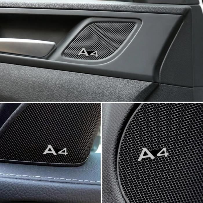 Accessoires auto intérieurs,Autocollants 3D en aluminium, 4 pièces, pour  AUDI A4 8V 8P 8L A4L A3 A6 A7 A8 - Type 4PCS For AUDI A3 - Cdiscount Auto