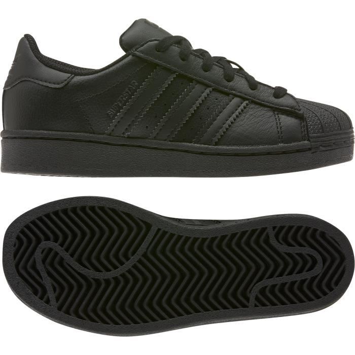 Baskets enfant adidas Originals Superstar Noir Cuir Lacets