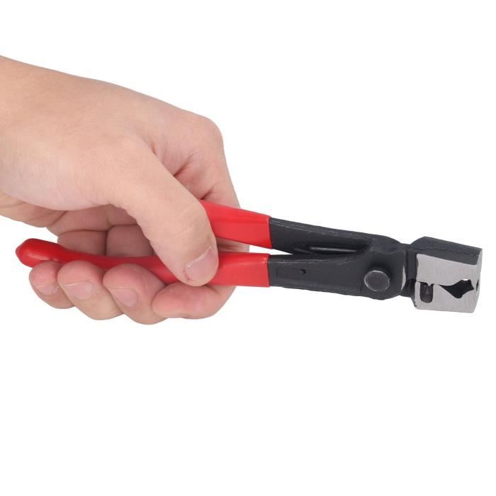 Pince De Serrage Pour Colliers De Serrage Clic Et Clic R - Acier Au Manganèse, Poignée Confortable - Noir Et Rouge