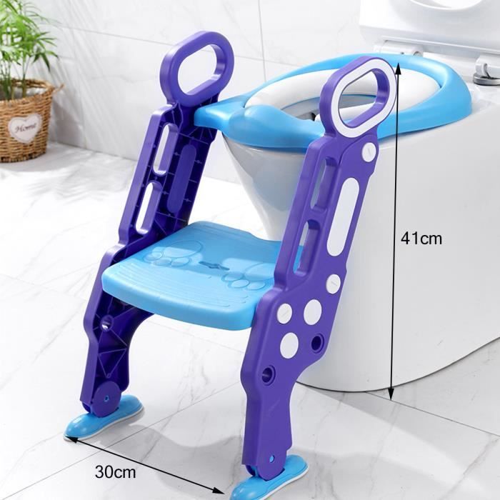 Siège De Toilette Pour Enfant Avec échelle 3 En 1 - Hauteur Réglable, Antidérapant, Protection éclaboussures - Apprentissage De La Propreté - Gris
