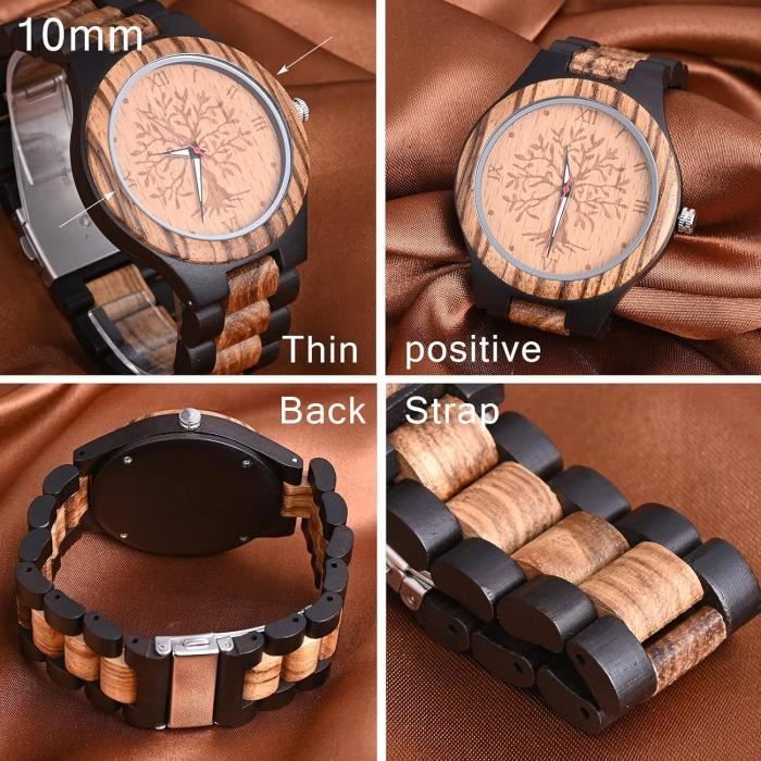 Montre store bambou femme