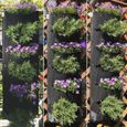 Jardinière Murale Verticale Avec 6 Poches, Des Plantes Étanche Pot De Plante Suspendu Respirant, Pour Jardin Green Field, Noir-3