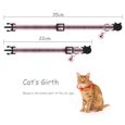 12x Nylon mignon collier pour chien Pet chat avec Bell Collier Boucle avec bande réfléchissante et boucle à dégagement rapide-3