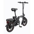 Vélo électrique DYU A5 Noir vélo électrique intelligent 14 pouces 350W 7.5Ah 48V détachable-3