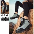 Chaussures de Randonnée Hommes Montantes Imperméable Maintien Confort et Extérieure Antidérapant,Bleu-3