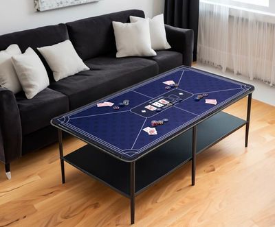 Tapis de poker - ENGELHART - 120 cm x 60 cm - Antidérapant - Polyester et caoutchouc - 3 mm d'épaisseur - Jeux - Jouets