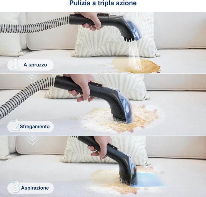 Aspirateur Nettoyeur Vacmaster SCB0501 - 500W Pour Tapis, Canapé Et Voiture | Lavage Eau/sec, Réservoir Dual