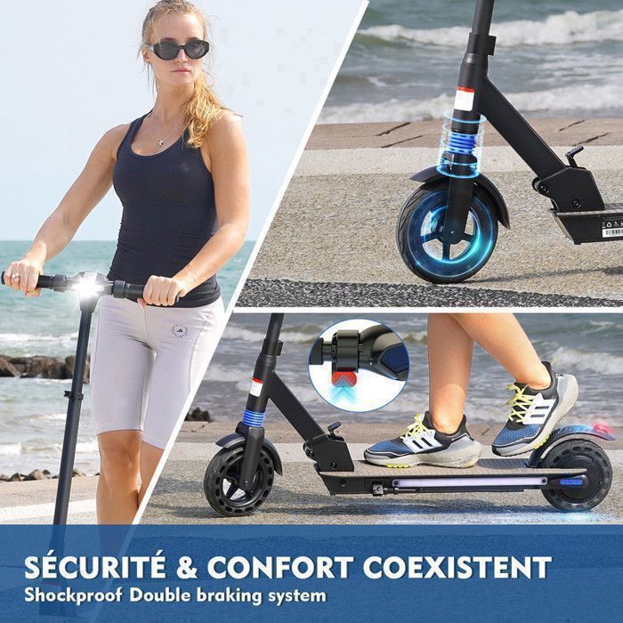 TENBOOM Trottinette Enfant Pliable Avec Roues LED – Guidon Réglable, Léger (2,3 Kg), Cadeau Anniversaire Idéal Pour Développer L’Équilibre