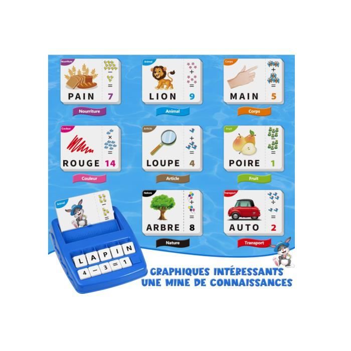 Jeux Educatif 3 4 5 6 7 8 Ans, Jouet Fille 3-8 Ans Cadeau Enfant 3-6 Ans  Garçon Apprendre a Lire Jeux de Societe Lettre Scrabble - Cdiscount Jeux -  Jouets