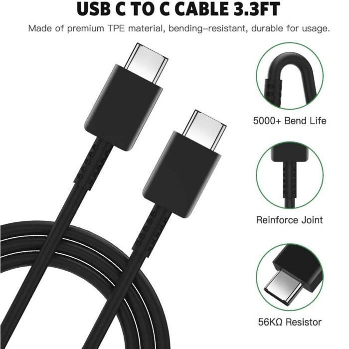 Chargeur Rapide 25W + Cable USB C pour Samsung S23 5G / S23 Plus /S23 Ultra  / S22 / S21 FE / S21 / A53 - Little Boutik® - Chargeur pour téléphone  mobile - Achat & prix