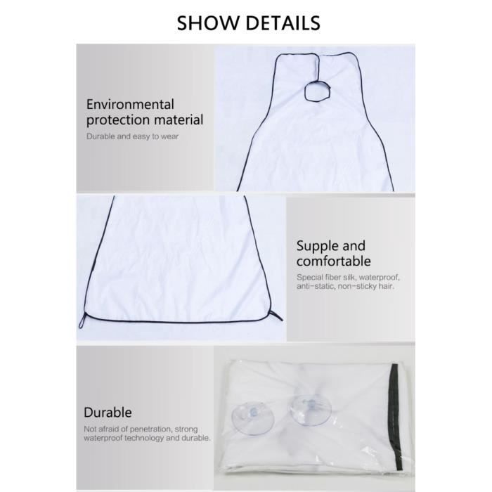 Tablier De Salle De Bain Homme - Imperméable - Pour Soins De Barbe Et Rasage - Neuf