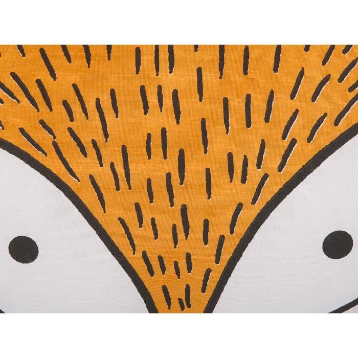 Coussin décoratif renard orange 50 x 40 cm VADODARA 