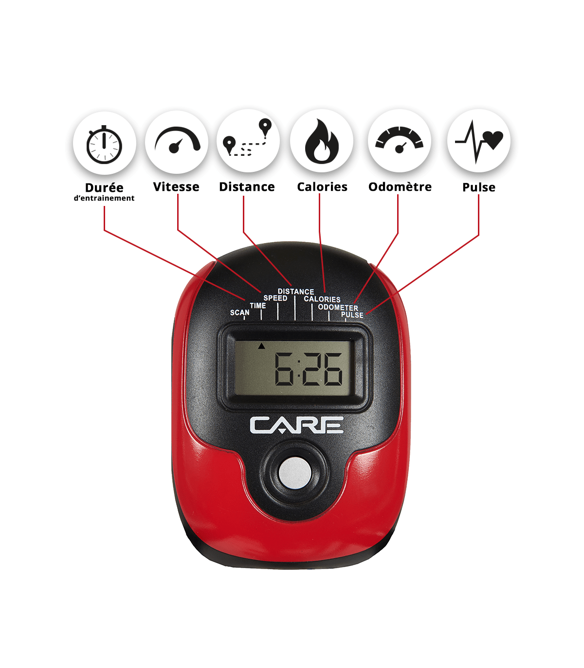 Velo de biking CARE SP 490 Resistance mecanique Poids de la roue d inertie 14 kg Usage occasionnel Cdiscount Sport
