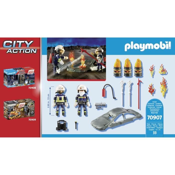 PLAYMOBIL 70907 - City Action - Starter Pack pompier et incendie pas cher 