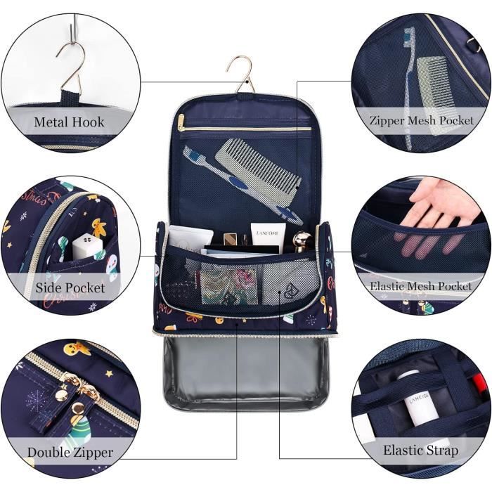 Trousse De Toilette Suspendue 23x19x8 Cm - Sac Maquillage Lavage Unisexe