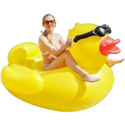 Canard Géant Gonflable – Flotteur Piscine 180x170 Cm, PVC Ultra-épais, Chaise Lounge Pour Adultes Et Ados