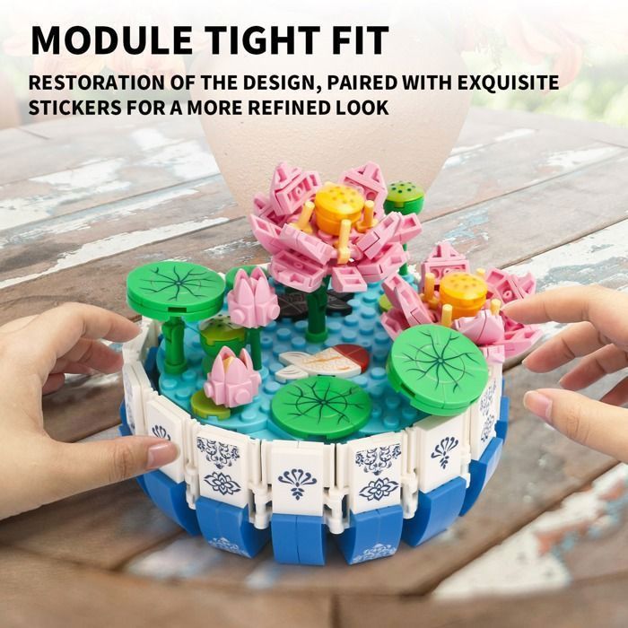 Blocs de Construction Floraux - Garosa - Kit d'Assemblage Fleur ...