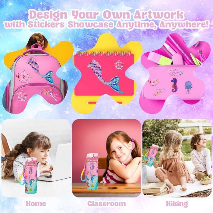 JoyJoyful Cadeau Anniversaire Fille 5 6 7 8 9 Ans, 600ml Sirène Gourde Isotherme Enfant 5-12 Ans, Jeux Activité Manuelle Enfant Fille 10 11 12 Ans, Bouteille Loisirs Créatif Manuelles Activité JoyJoyful Cadeau Anniversaire Fille 5 6 7 8 9 Ans, 600ml Sirène Gourde Isotherme Enfant 5-12 Ans, Jeux Activité Manuelle Enfant Fille 10 11 12 Ans, Bouteille Loisirs Créatif Manuelles Activité
