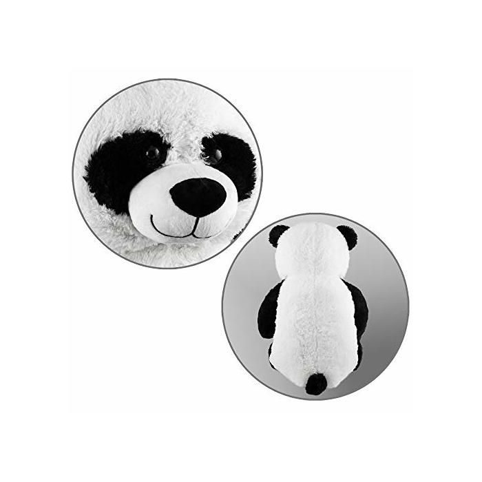 Coussin Peluche 2 En 1 Panda – 40 X 30 Cm – Oreiller Et Doudou – Velcro Amovible – Double Face – Brubaker
