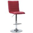 🐻1480Bon Magnifique - Chaise de bar Tabouret de bar classique Moderne Chaises Haute cuisine -Chaise de salle à manger - Rouge borde-0