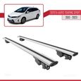 Pour Toyota Auris Touring Sport 2013-2023 HOOK Barres de Toit Railing Porte-Bagages de voiture Avec verrouillable Alu Gris-0