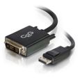 C2G Câble adaptateur DisplayPort mâle vers DVI-D mâle à liaison simple de 2 M - Noir, 2 m, DisplayPort, DVI-D, Mâle-Mâle-0