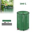 LZQ Réservoir Récupérateur d'eau de pluie pliable Collecteur d'eau de pluie avec Vanne de vidange, crépine, etc. - 200 L-0
