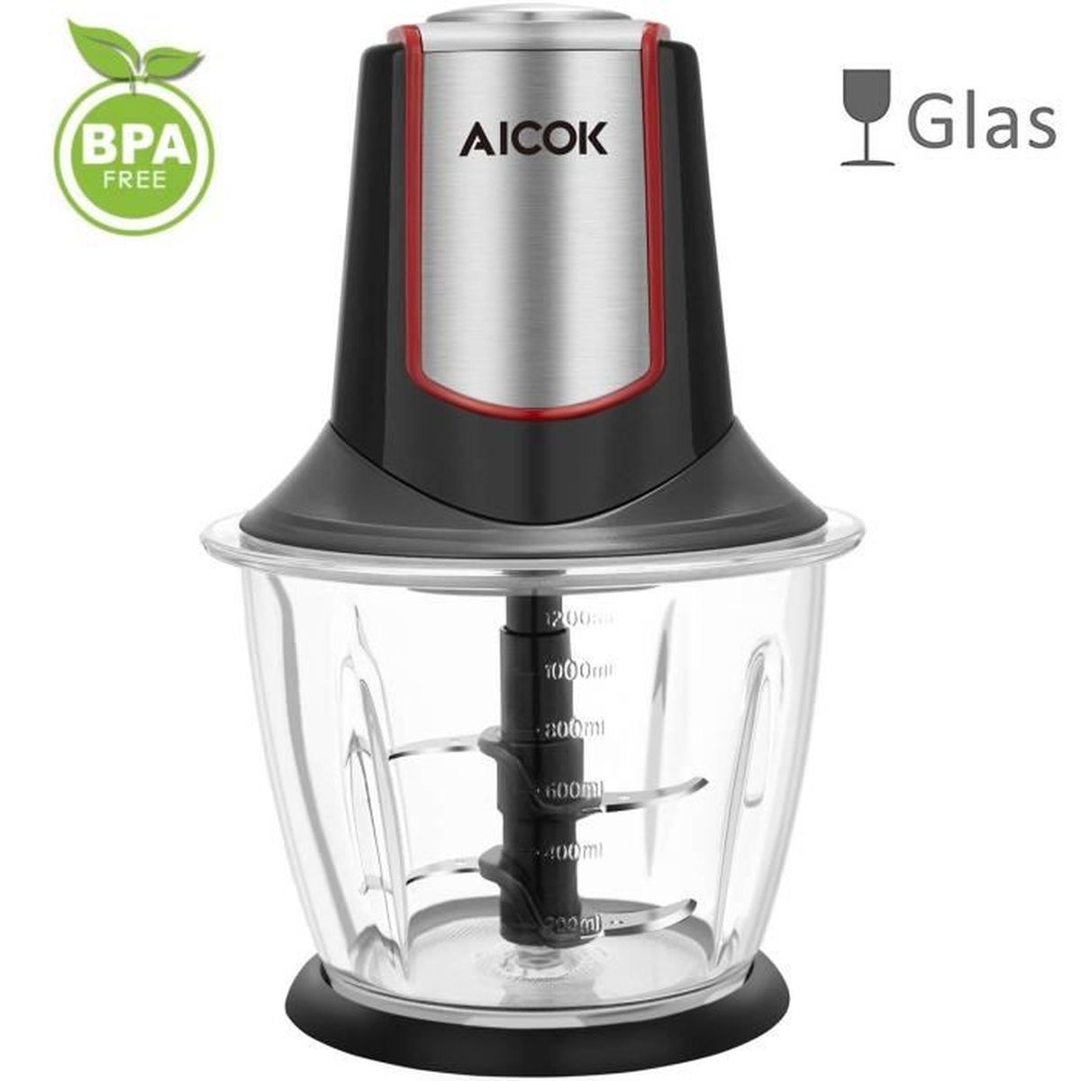 2500W MAX AICOK Hachoir /à viande /électrique 4,5 kg//min Sauce tomate R/âpe 3 plaques de broyage en acier inoxydable 5-EN-1 Hachoir /à viande Machine /à saucisse