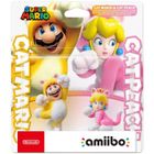 NINTENDO Figurine Amiibo - Mario Chat & Peach Chat • Collection Super Mario
