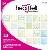 Set de 24 feuilles de papier scrapbooking 30,5x30,5 cm 'Delightful Daffodil' de Heartfelt Creations
