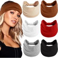 6 Pièces Bandeau Cheveux Femme Large élastique, Absorbant la Transpiration Headband Cheveux Femme Yoga Sport, Antidérapant Headband