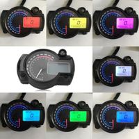Compteur universel de vitesse pour moto auto kilométrique Compteur LCD coloré d'affichage cristaux Tachymètre - MOO