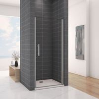 Porte de douche en verre anticalcaire 80x187cm - Héci - Installation en niche