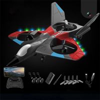 V27 4K HD Drone RC,Planeur de Combat Enfant - 120° Ultra Grand Angle - 360° Rotation - Rouge