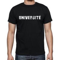 Homme Tee-Shirt Université T-Shirt Vintage Noir