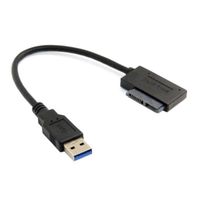 USB 3.0 A 7 + 6 13 Broches Slimline Ordinateur Portable Sata Cd / Dvd Rom Cable Adaptateur Pour Lecteur Optique