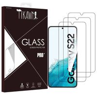 Tikawi x3 Verre trempé 9H Samsung Galaxy S22 (6.1') Protection Ecran Haute résistance [Anti-traces] Film de protection x3