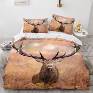 COUETTE Cerf Animal Housse Couette 140X200 Cm Housse Couet