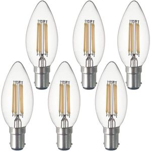 AMPOULE - LED Lot de 6 ampoules LED B15 Baïonnette à filaments v