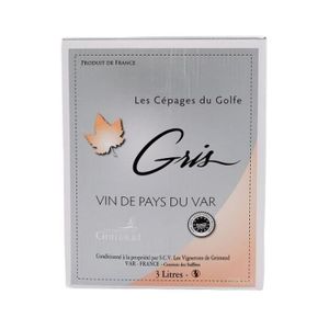 VIN ROSE Grimaud - Vin rosé Gris- IGP - Var - Bib 3L