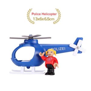 VOITURE - CAMION Hélicoptère de police en bois magnétique - NO 25 - Jouet pour enfants