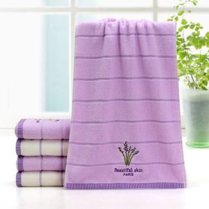 Lavande /à Paris /Él/égant Broderie Drap de Toilette Serviette de Visage /Épaise Ultra-Douce en Coton Lavable /à la Machine Absorbant Motif Tr/ès Joli