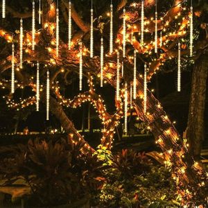 GUIRLANDE D'EXTÉRIEUR Guirlande Lumineuse 80Cm 8 Tubes 576 Led Lumières De Noël Ip65 Étanche Pour Noel Extérieure Jardin Arbre Décoration, Jaune[d13368]