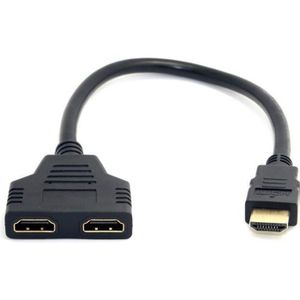 REPARTITEUR TV INECK® Prise HDMI 1 mâle vers Double HDMI 2 femell