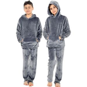 PYJAMA Pajamas A2Z 4 Kids Polaire Chaude Twosie à capuche Pour Filles Garçons Vêtements De Nuit Ensemble Âge 5-13 Ans
