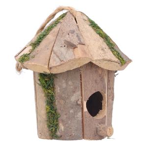 Nichoir à oiseaux pour extérieur, nichoir créatif à suspendre avec design  double nid, cage à oiseaux en bois pour inséparables, volière, pinson, cage  d'élevage de colombes pour jardin : : Terrasse et