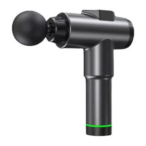 Pistolet De Massage Musculaire électrique - 4 Têtes, USB Rechargeable - Noir