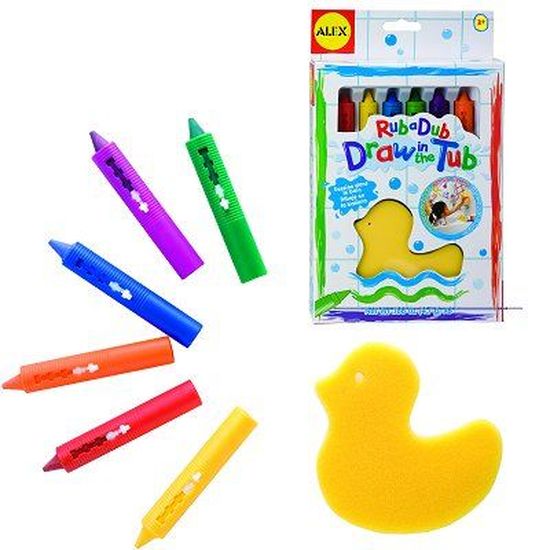 Jouet de bain - ALEX - Dessine dans le bain - 6 crayons - Couleurs vives -  Facile à nettoyer - Cdiscount Puériculture & Eveil bébé
